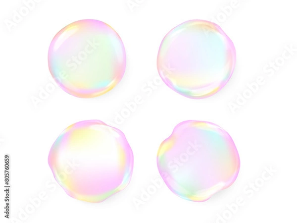 Obraz 色玉　水滴　潤い　美容　シャボン玉