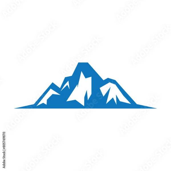 Obraz high and snowy mountain logo design