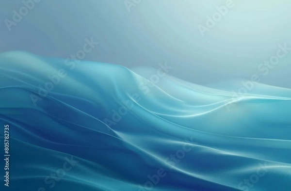 Obraz A light blue gradient background with a subtle blur effect, creating a serene and minimalist backdrop