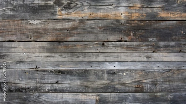 Fototapeta Experience the rustic allure of an old wood texture background, where the weathered surfaces of farmhouse wood speak volumes of history and tradition, 