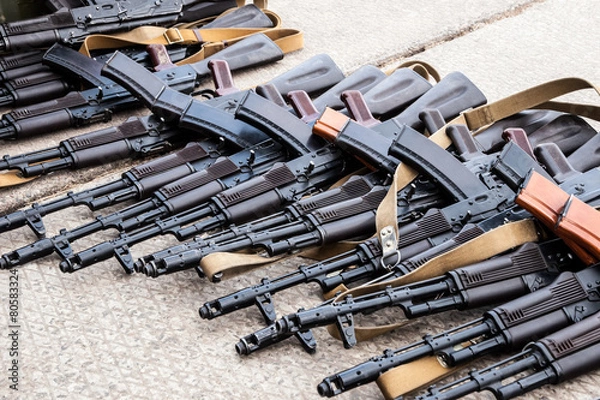 Fototapeta captured weapons