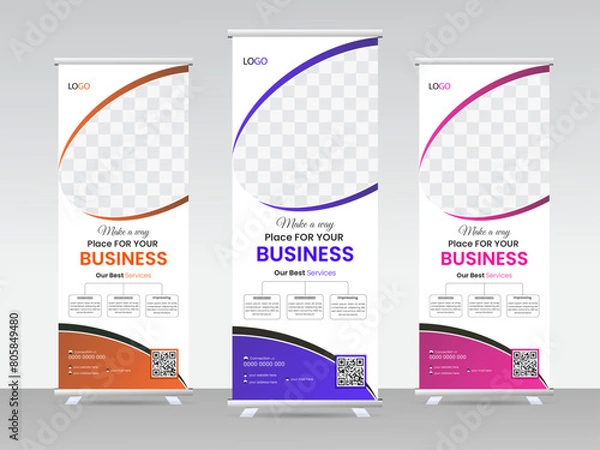 Obraz Professional business rack card or dl flyer template