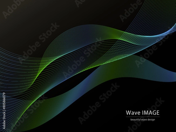 Obraz 美しいラインウェーブ ウェーブライン