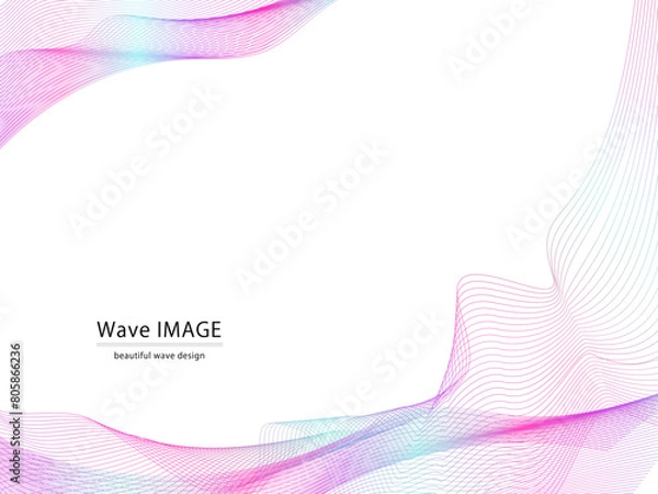 Obraz 美しいラインウェーブ ウェーブライン