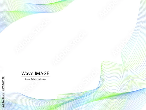 Obraz 美しいラインウェーブ ウェーブライン