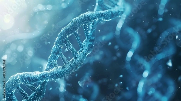 Fototapeta Bioengineering kits can be used to manipulate genetic material for creating new organisms in a futuristic science lab setting.