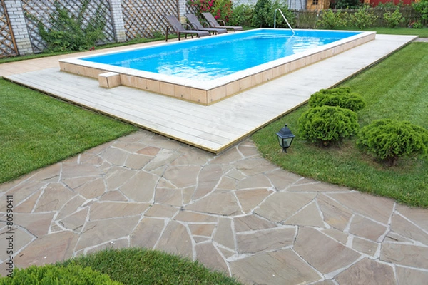 Obraz Swimming pool in the yard of a private home.