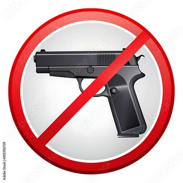 Fototapeta Anti terrorism day with gun