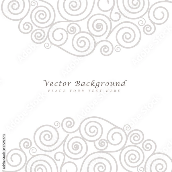 Fototapeta Abstract vector background with curls.