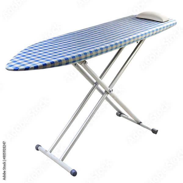 Fototapeta White picnic table isolated on a white wall