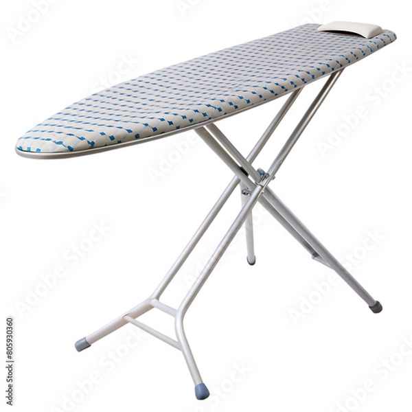 Fototapeta White picnic table isolated on a white wall