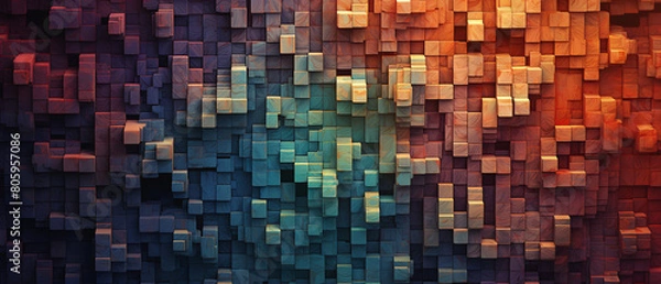Fototapeta Pixel-inspired textures with a digital vibe.