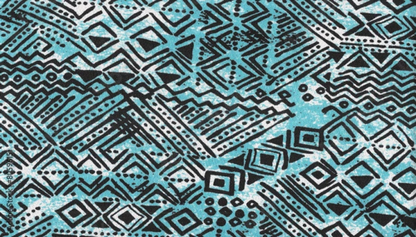 Obraz Batik ethnique bleu-noir