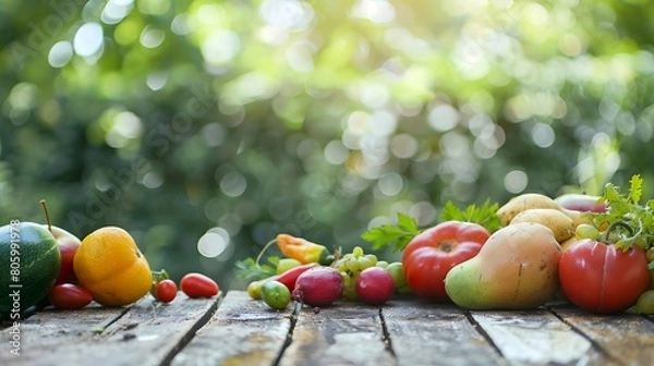 Fototapeta vegetables on a table