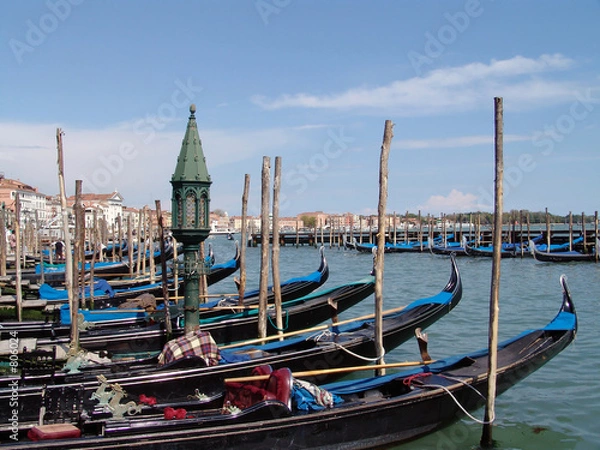 Obraz the gondolas in venice. italy