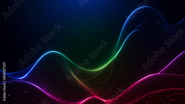 Fototapeta Neon Wave Spectrum