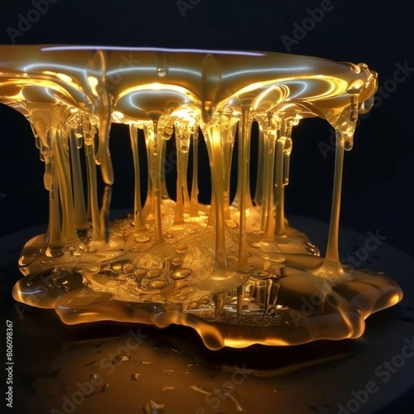 Obraz An otherworldly substance dripping like mercury, super realistic