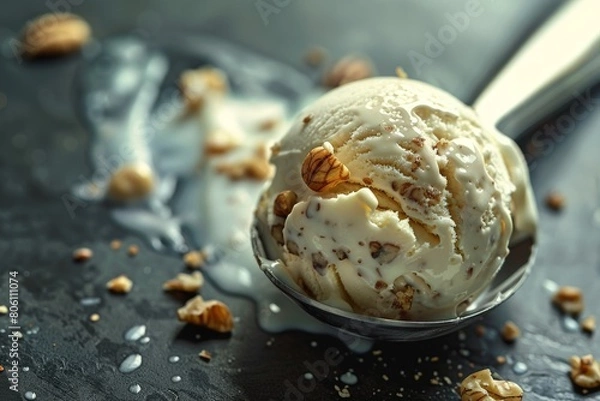 Fototapeta Delicious ice-cream with different flavors. Beautiful simple AI generated image in 4K, unique.