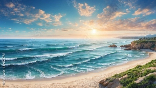 Obraz beach with sky