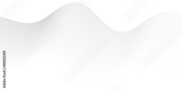 Fototapeta Abstract white digital blend wave lines and technology background. Modern white flowing wave lines and glowing moving lines. Futuristic technology and sound wave lines background.