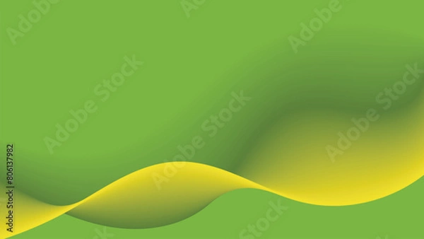 Fototapeta Green wavy gradient background. blurred background. Background for web cover, presentation, banner, poster.