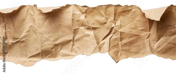 Fototapeta old scroll paper, vintage paper, old paper isolated on white, paper ripped message,torn paper edge, Torn sheets of paper , torn paper strips.paper png file clipart