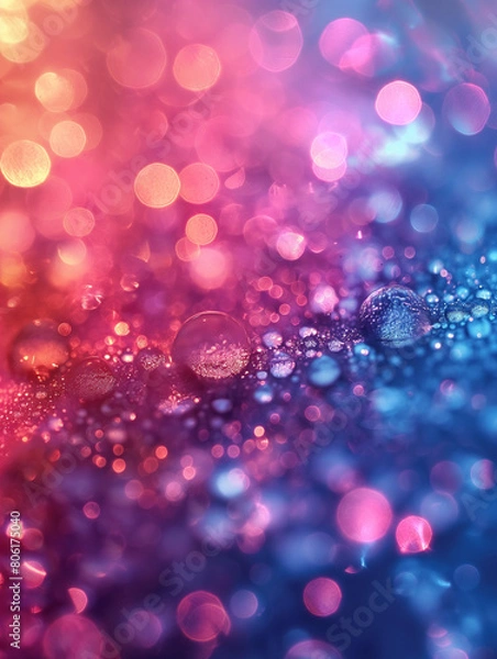 Obraz water drops colorful background