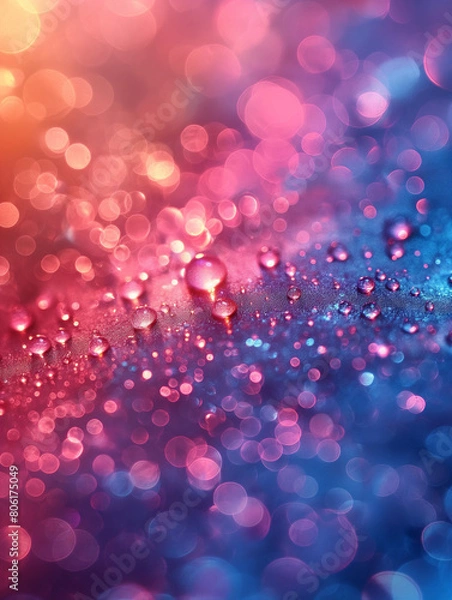 Obraz water drops colorful background