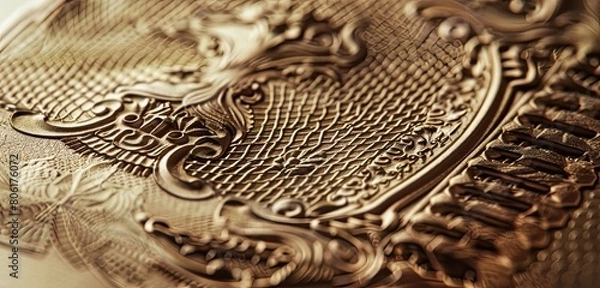 Fototapeta close up of a coin