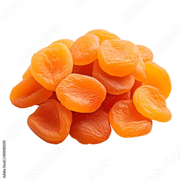 Fototapeta Dried apricot isolated on transparent background