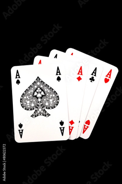Fototapeta aces playing cards suits
