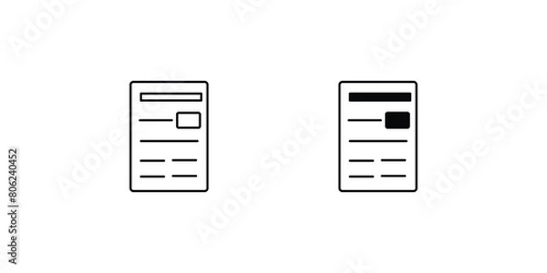 Fototapeta news icon with white background vector stock illustration