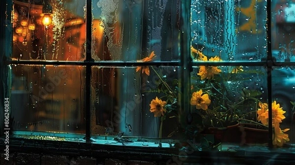 Obraz rainy window
