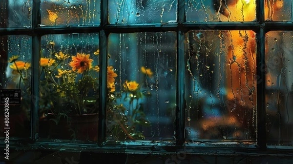 Obraz rainy window