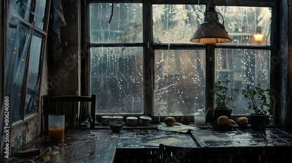 Obraz rainy window