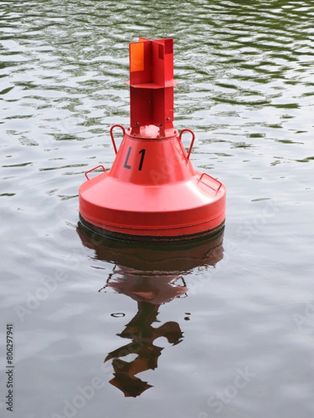Obraz Red buoy in the Landwehr Canal