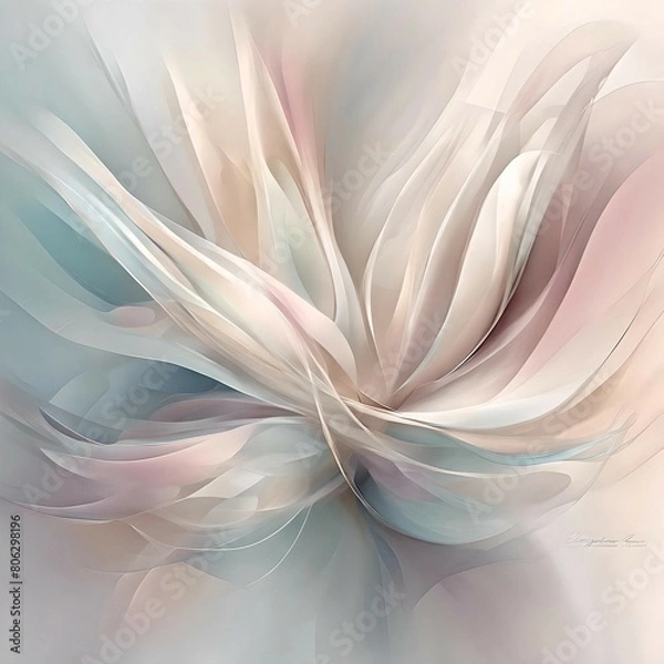 Obraz Elegant Symphony: Grace and Lightness in Abstract Composition