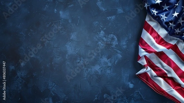 Obraz USA flag on concrete background