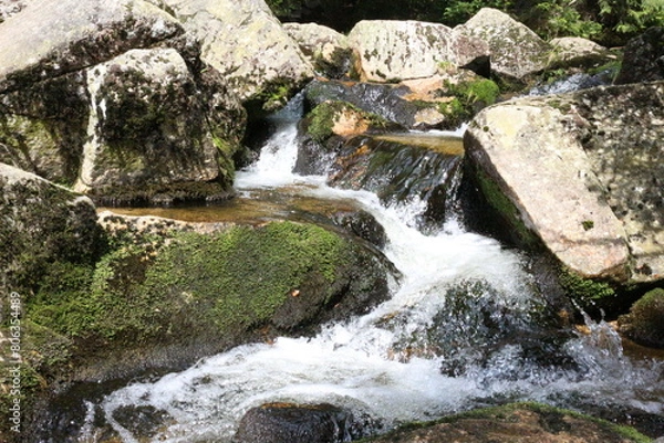 Fototapeta waterfall in the mountains