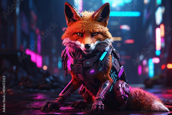 Obraz Cyberpunk fox