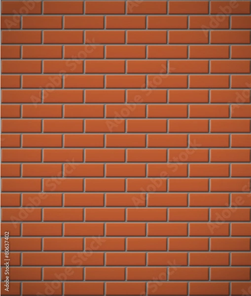 Fototapeta wall of red brick seamless background