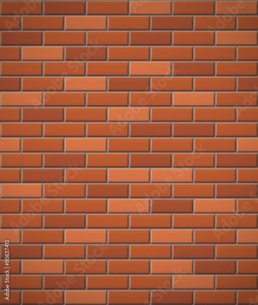Fototapeta wall of red brick seamless background
