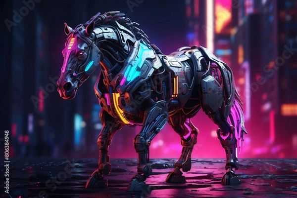 Obraz Cyberpunk horse