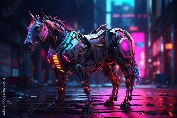 Obraz Cyberpunk horse