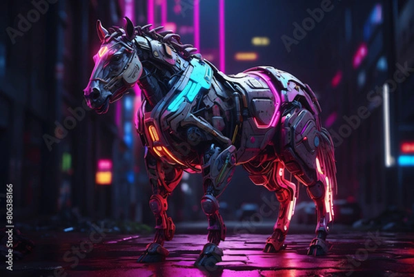 Obraz Cyberpunk horse