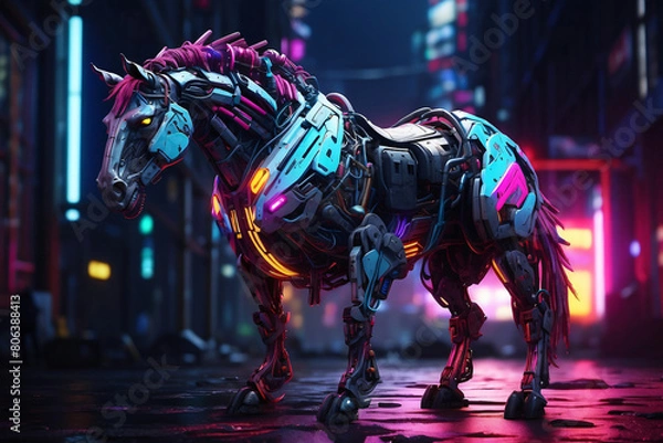 Obraz Cyberpunk horse