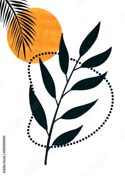 Obraz Abstract art paint with sun