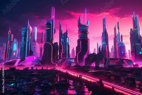 Obraz Neon City