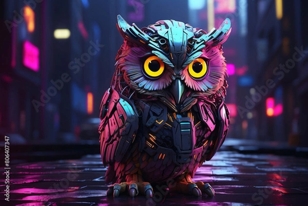 Obraz Cyberpunk owl