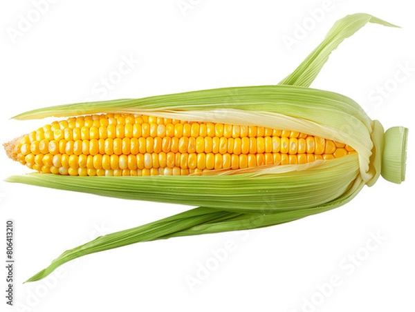 Fototapeta A Single Ear of Corn with a Transparent Background PNG